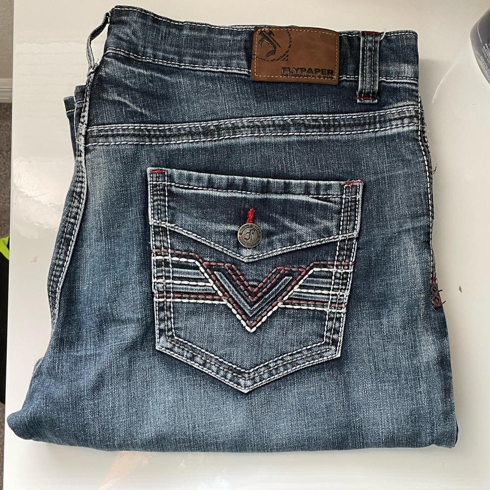 Mens Flypaper denim jeans size 36x32